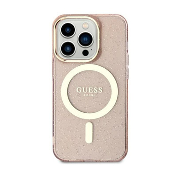 Guess Glitter Gold MagSafe - pouzdro pro iPhone 11 (růžové)