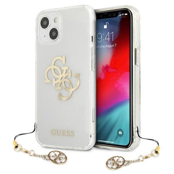 Guess 4G Big Logo Charm Gold- étui pour iPhone 13 mini (gold charms)