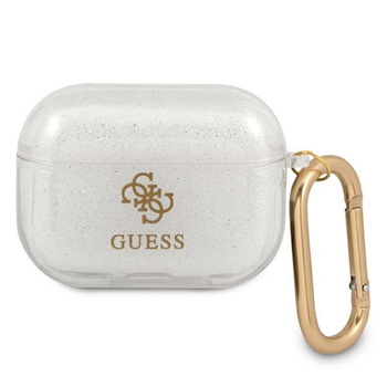 Barevné třpytky Guess - pouzdro pro Airpods Pro (průhledné)