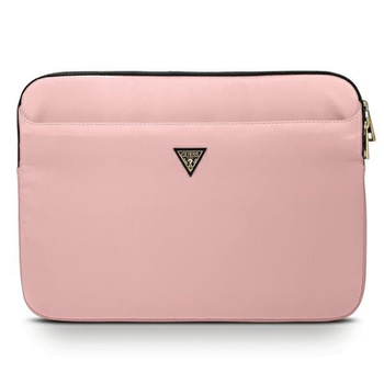 Nylonové pouzdro na počítač Guess - 13" pouzdro na notebook (růžové)