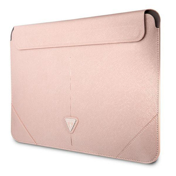 Guess Saffiano Triangle Logo Sleeve - 13" / 14" Notebook Case (pink)