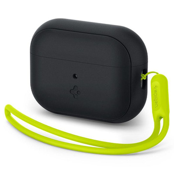 Spigen Silicone Fit Strap - Pouzdro pro Apple AirPods Pro 1 / 2 (černé / zelené)