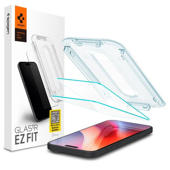 SPIGEN GLAS EDZETT ÜVEG.TR "EZ FIT" 2 CSOMAG IPHONE 16 PRO ÁTLÁTSZÓ