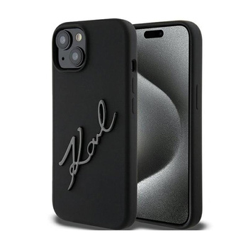 Karl Lagerfeld Silikon Karl Script - iPhone 15 Hülle (schwarz)