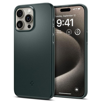 Spigen Thin Fit - Etui do iPhone 15 Pro Max (Abyss Green)