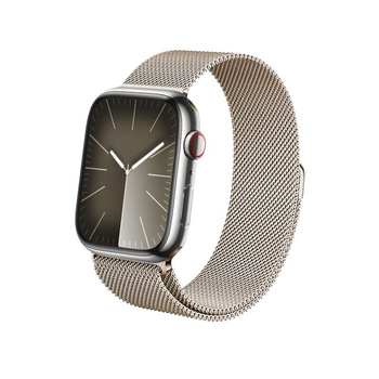 Crong Milano Steel - Bracelet en acier inoxydable pour Apple Watch 38/40/41/42 mm (champagne)