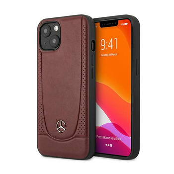 Mercedes Leather Urban Line - Etui iPhone 15 (czerwony)