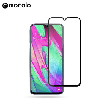 Mocolo 3D 9H Full Glue - Celoplošné ochranné sklo pro Samsung Galaxy A40 (černé)