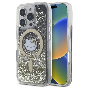 Hello Kitty Liquid Glitter Fever MagSafe - iPhone 16 Pro Max Case (black / gold)