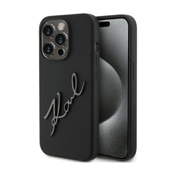 Karl Lagerfeld Silicone Karl Script - iPhone 15 Pro Case (black)