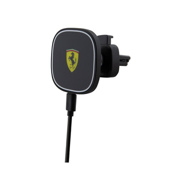 Ferrari MagSafe Collection - Magnetische Autohalterung mit kabelloser 15W-Aufladung (schwarz)