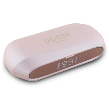 Guess Elongated Metallic Printed Logo - TWS Bluetooth Headphones + Charging Case (pink)