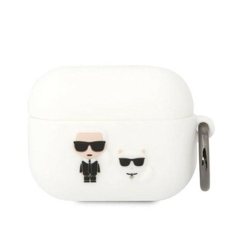 Karl Lagerfeld Silikon Karl & Choupette - AirPods Pro Hülle (weiß)