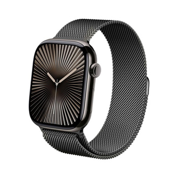 Crong Milano Steel - Bracelet en acier inoxydable pour Apple Watch 44/45/46/49 mm (graphite)