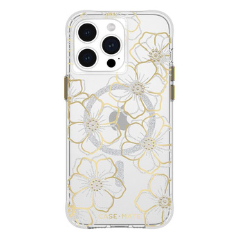 Pouzdro Case-Mate Floral Gems MagSafe - iPhone 15 Pro Max (zlaté)