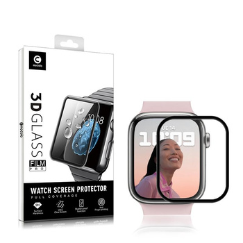 Mocolo 3D Glass Full Glue - Verre de protection pour Apple Watch 7 écran 45 mm