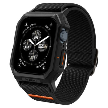 Spigen Lite Fit "Pro" - Pouzdro s řemínkem pro Apple Watch 4/5/6/7/8/9/SE 44/45 mm (Matně černé)