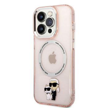 Karl Lagerfeld IML NFT Karl & Choupette Magsafe - iPhone 14 Pro Tasche (rosa)