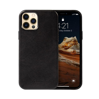 Crong Essential Cover - Leather Case for iPhone 12 Pro Max (black)