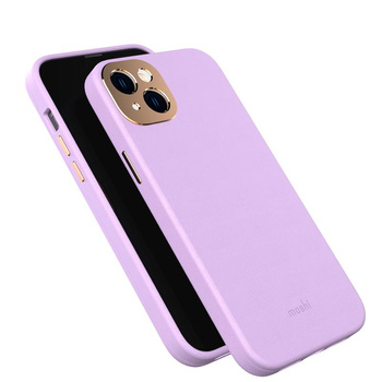 Moshi Napa Slim MagSafe - Leather iPhone 14 Plus Case (Lavender Purple)