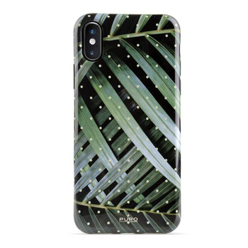 PURO Glam Tropical Leaves - pouzdro pro iPhone Xs Max (Brilliant Leaves)