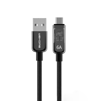 WEKOME WDC-180 Vanguard Serie - USB-A zu USB-C Schnellladeanschlusskabel 1 m (Schwarz)