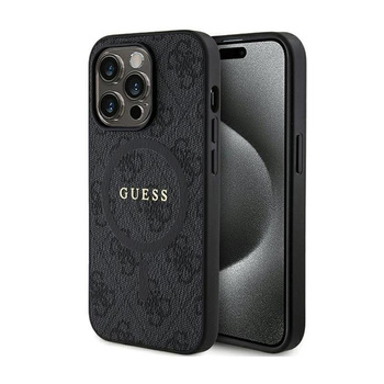 Guess 4G Collection Leather Metal Logo MagSafe - iPhone 13 Pro Max Case (black)