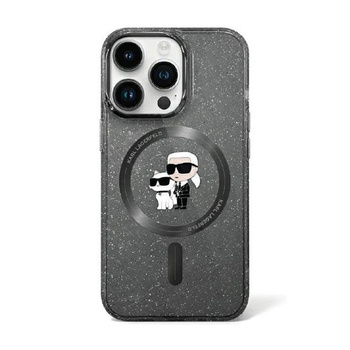 Karl Lagerfeld Karl & Choupette Glitter Magsafe - pouzdro pro iPhone 11 (černé)