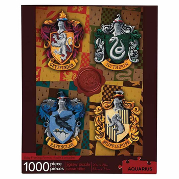 Harry Potter - Puzzles 1000 Elemente in einer dekorativen Box (Hogwarts Häuser)