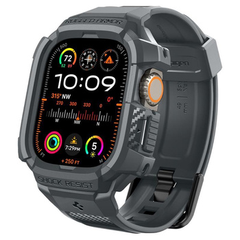 Spigen Rugged Armor Pro - Armband mit Gehäuse für Apple Watch Ultra 49 mm (Dunkelgrau)