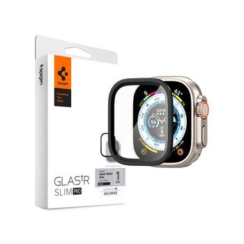 Spigen Glas.TR Slim Pro - Szkło hartowane do Apple Watch Ultra 49 mm (Czarny)