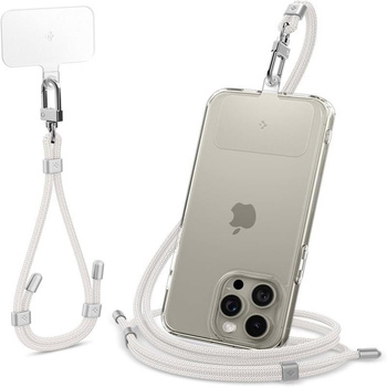 Spigen Universal Strap Set Crossbody & Wrist - Bandoulière + dragonne pour téléphone portable (Pearl White)