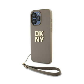 DKNY Wrist Strap Stock Logo - Coque iPhone 15 Pro (beige)