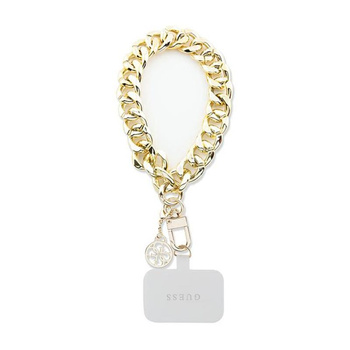 Guess Universal Big Hand Strap 4G Charm - univerzální řemínek na telefon (zlatý)