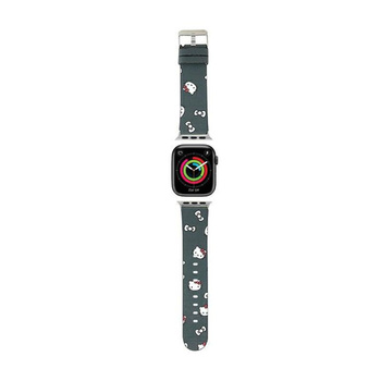 Hello Kitty Heads & Bows Pattern - Bracelet pour Apple Watch 38/40/41 mm (noir)