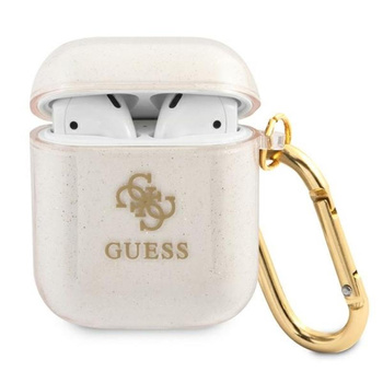 Guess Coloured Glitter - pouzdro na Airpods (zlaté)