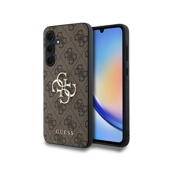 Guess 4G Big Metal Logo - Étui Samsung Galaxy A35 5G (marron)