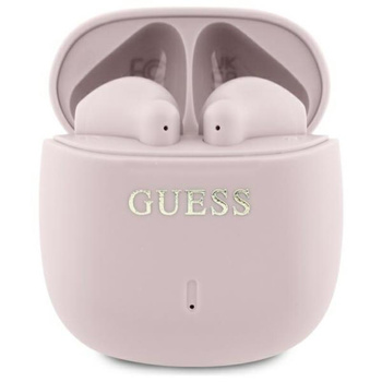 Guess Printed Classic Logo - TWS Bluetooth Headphones + Charging Case (pink)