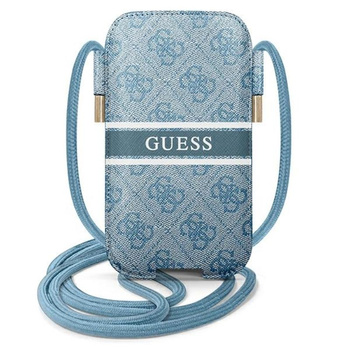 Guess 4G Printed Stripe Pouch - Torebka na telefon L (niebieski)