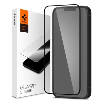 Spigen Glass FC - Tempered Glass for iPhone 14 Plus / iPhone 13 Pro Max (Black Frame)