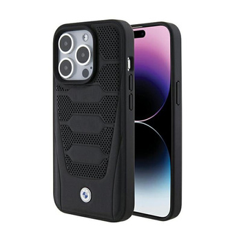 BMW Leather Seats Pattern - Etui iPhone 15 Pro (czarny)