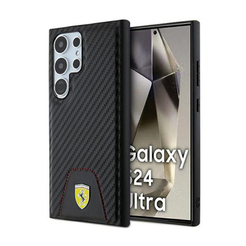 Ferrari Carbon Stitched Bottom - Samsung Galaxy S24 Ultra Case (black)