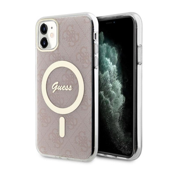 Guess 4G MagSafe - Etui iPhone 11 (Różowy)