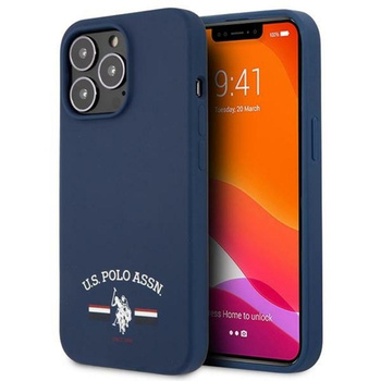 Silikonové logo US Polo Assn - pouzdro pro iPhone 13 Pro Max (tmavě modré)