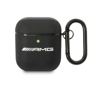 AMG Leder Big Logo - AirPods Tasche (schwarz)