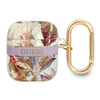 Guess Flower - Etui Airpods 1/2 gen (Purple)