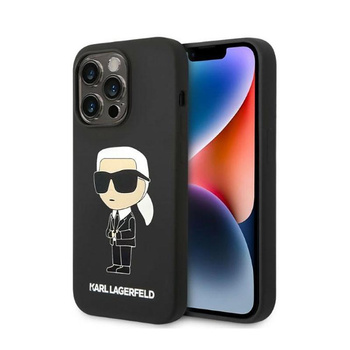 Karl Lagerfeld Silikonové pouzdro NFT Ikonik - iPhone 14 Pro (černé)