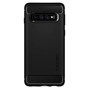 Spigen Rugged Armor - Gehäuse für Samsung Galaxy S10 (Schwarz)