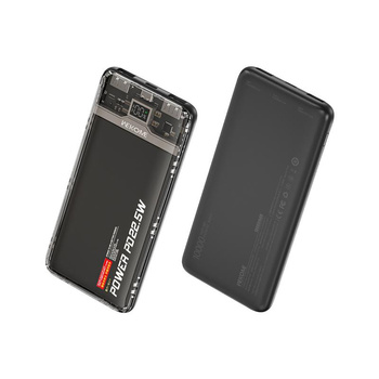 WEKOME WP-353 Vanguard Series - Powerbank 10000 mAh PD 20W + QC 22.5W (Schwarz / Transparent)