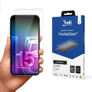 3mk FlexibleGlass - Hibrid üveg az iPhone 15-ös készülékhez